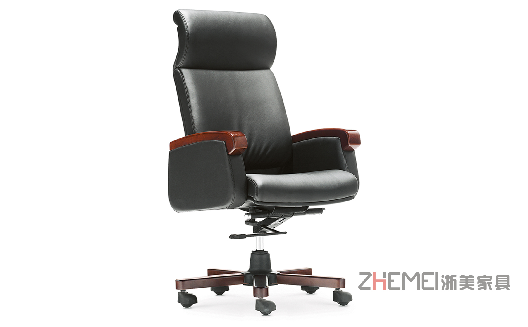 南京大班椅、主管椅、浙美公司企业经理椅、南京办公家具大班椅系列产品WS-938测面图