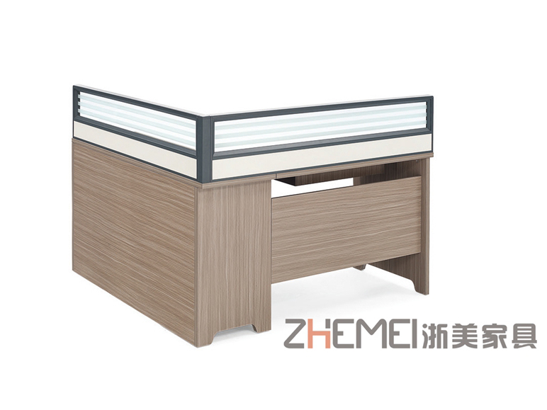 办公桌、职员桌、办公台、浙美产品21L4005侧面展示图
