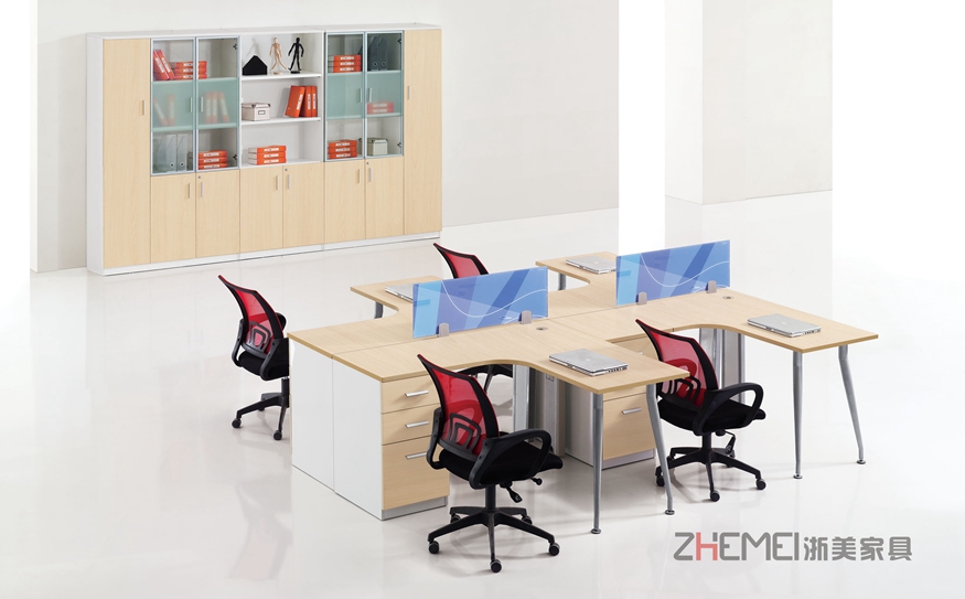 职员桌、办公桌、电脑桌、浙美办公家具DY-D1014组合2展示图